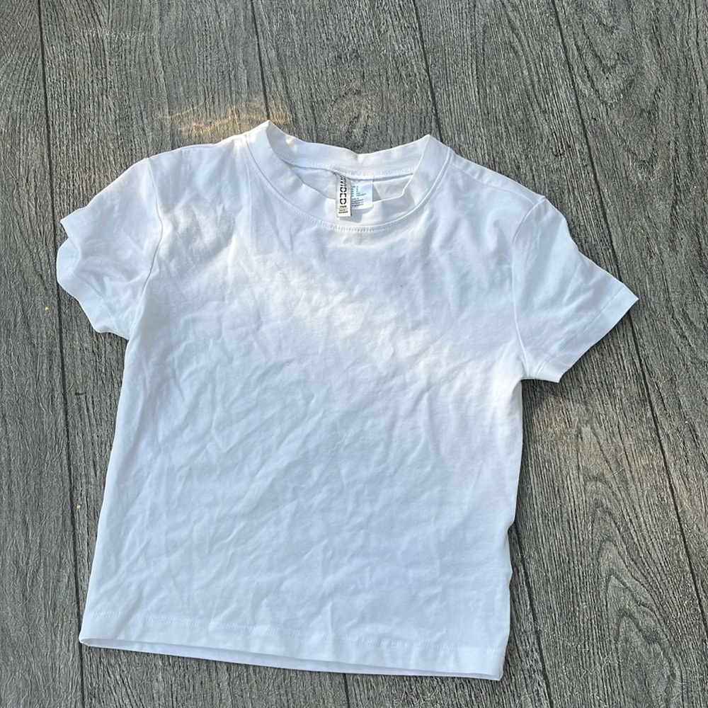 Divided white tee size small
